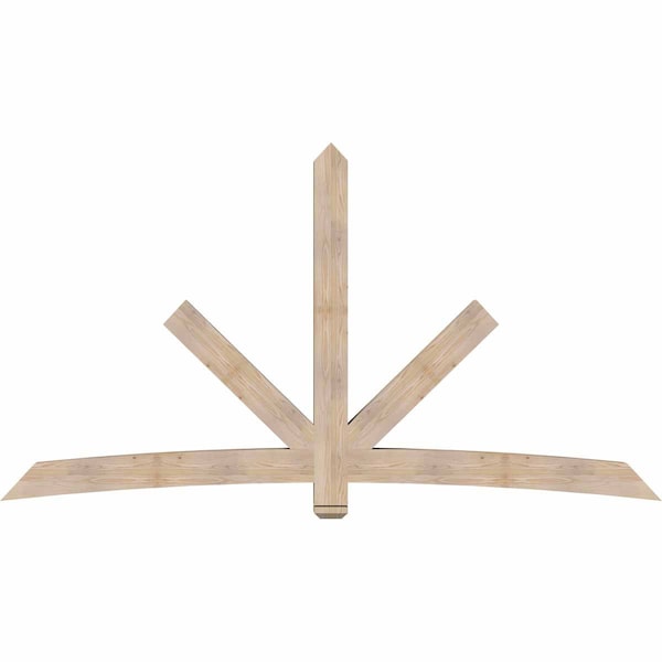 Ekena Millwork Alberta Smooth Timber Gable Bracket, Douglas Fir, 108"W x 58"H x 5 1/2"D x 5 1/2"F, 13/12 Pitch GBW108X58X0606ALB00SDF - main